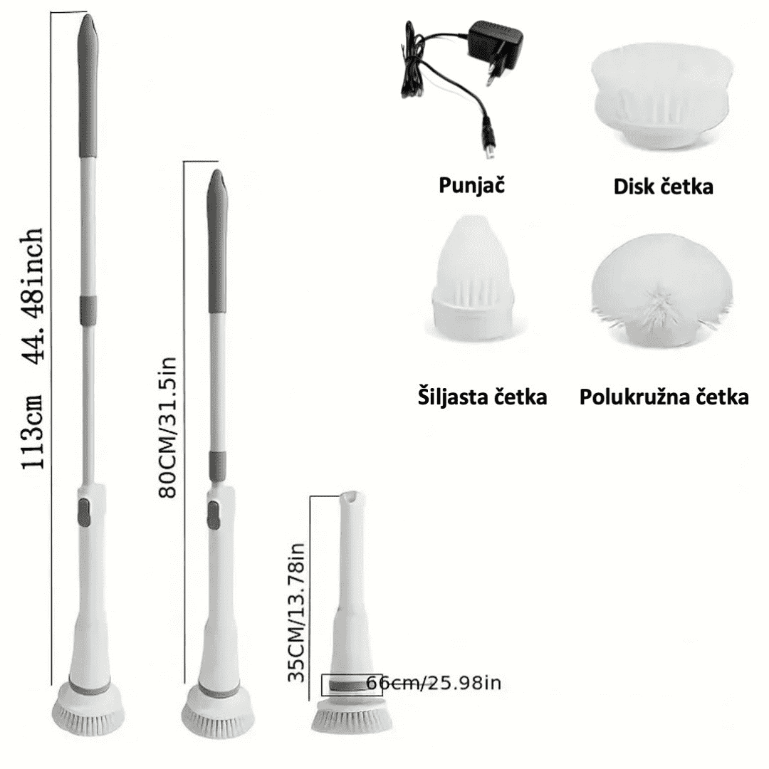 Električna produljiva četka SPIN 44"