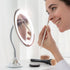 Magnifying mirror with LED lights