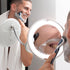 Magnifying mirror with LED lights