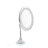 Magnifying mirror with LED lights