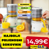 Najboljši prenosni sokovnik za hladno stiskanje 40 W 250 ml